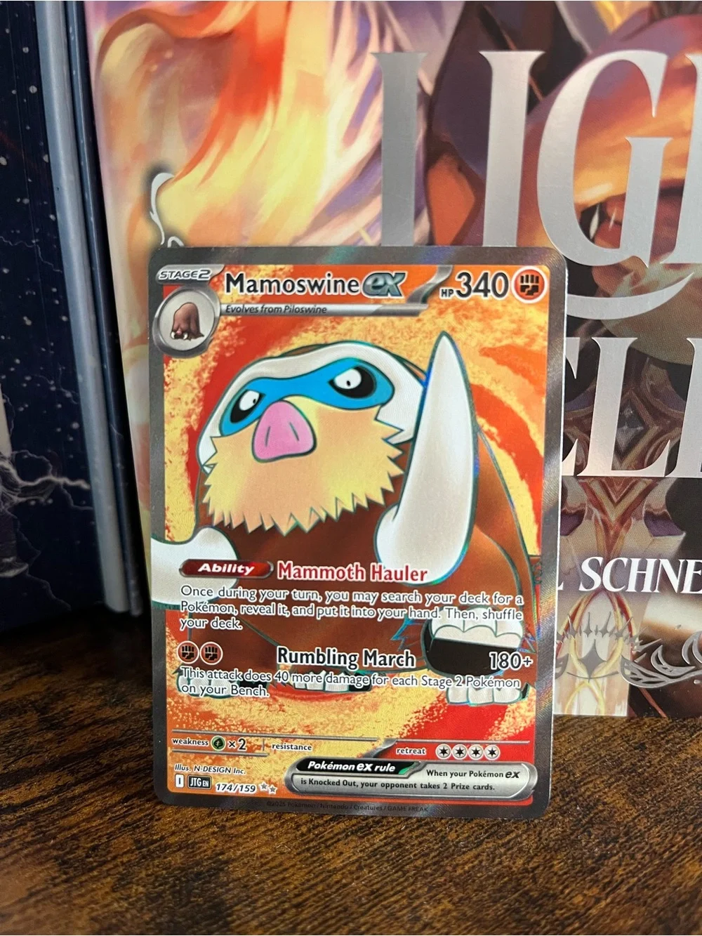 Mamoswine ex Pokemon Journey Together Holo Collectible Card 174/159